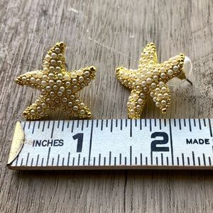 NWT Pearl Studded Starfish Post Earring’s, Beachcore, Preppy, Nautical